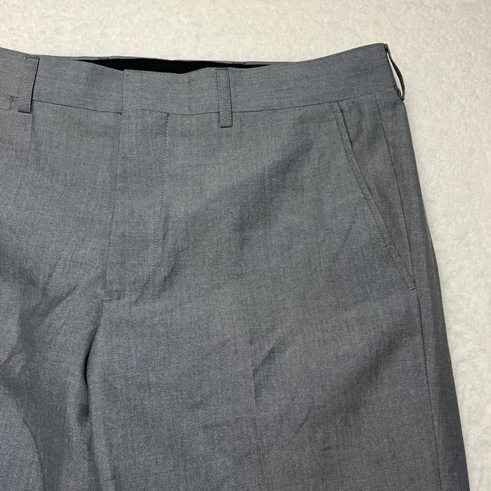 J.Ferrar JF Slim Fit Mens Dress‎ Pants Gray Flat Front 32x34 04560-9